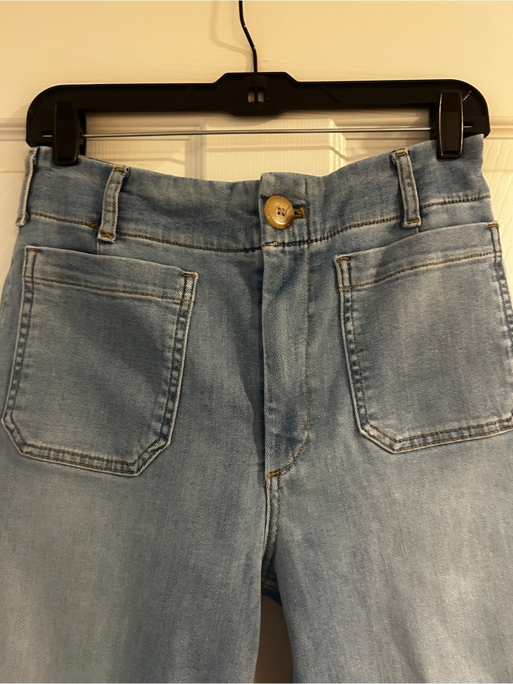 Anthropologie Maeve Light Blue Wide-Leg Crop Jeans - Picture 4 of 7